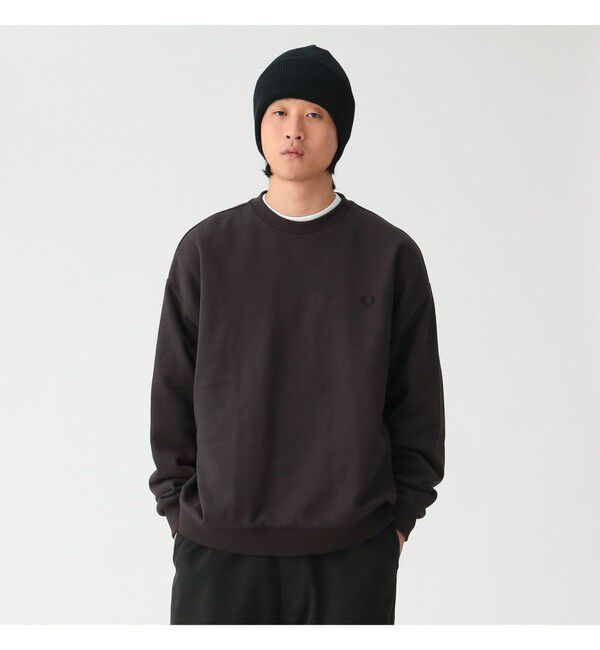 BEAMS「【別注】FRED PERRY / エンブロイダリー クルーネック スウェット」|スウェット・ジャージ|