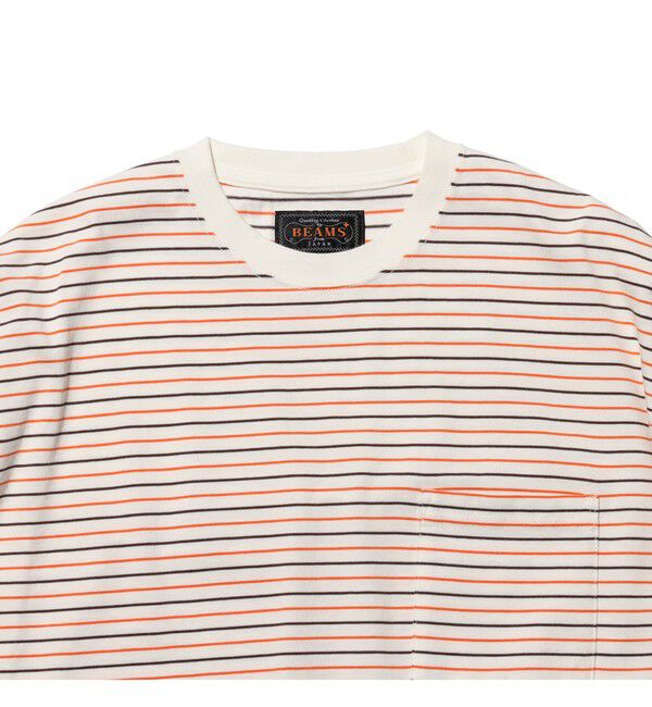 BEAMS PLUS「Pocket Tee Interlock Stripe」|Tシャツ・カットソー|