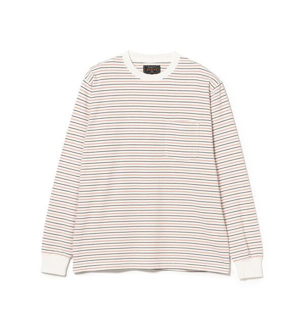 BEAMS PLUS「Pocket Tee Interlock Stripe」|Tシャツ・カットソー|