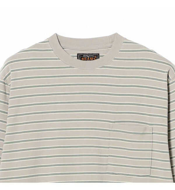 BEAMS PLUS「Pocket Tee Interlock Stripe」|Tシャツ・カットソー|