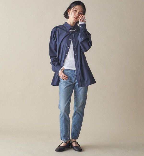 SHIPS for women「SHIPS NINE CASE:ナロー デニム（ブルー）」|デニム|