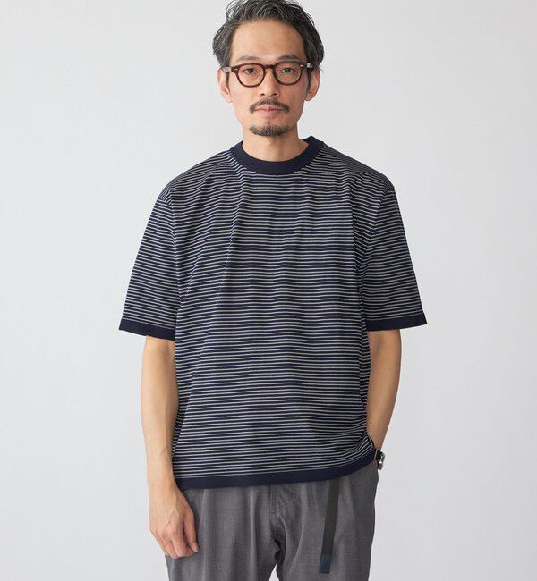 SHIPS「SHIPS:〈洗濯機可能〉18ゲージ ポリエステル ライト リラックス Tシャツ」|Tシャツ・カットソー|ネイビー