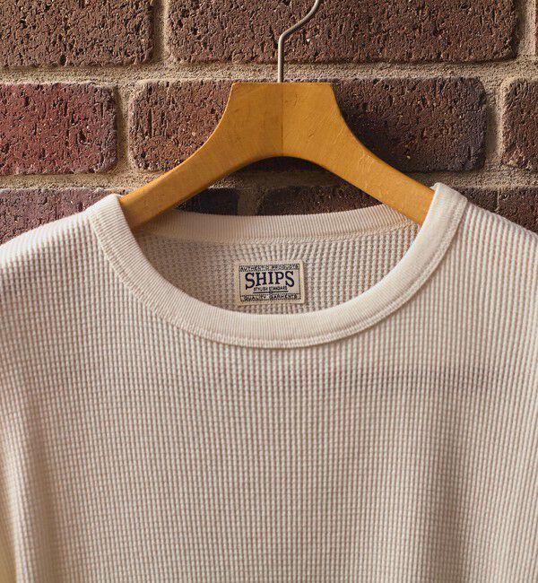 SHIPS「SHIPS: AUTHENTIC ベーシック ワッフル ロングスリーブ Tシャツ」|Tシャツ・カットソー|