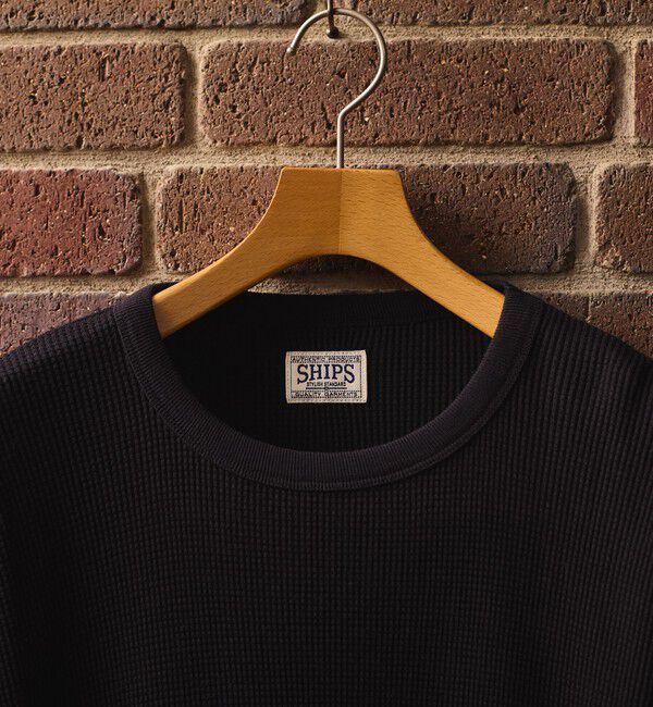SHIPS「SHIPS: AUTHENTIC ベーシック ワッフル ロングスリーブ Tシャツ」|Tシャツ・カットソー|