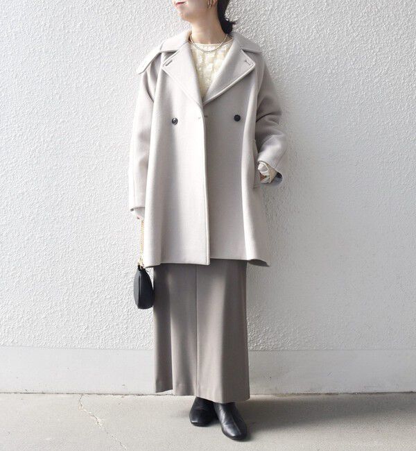 SHIPS any「《一部追加予約》【WEB限定】PURE WOOL スタンド & テーラード ハーフ コート」|その他|