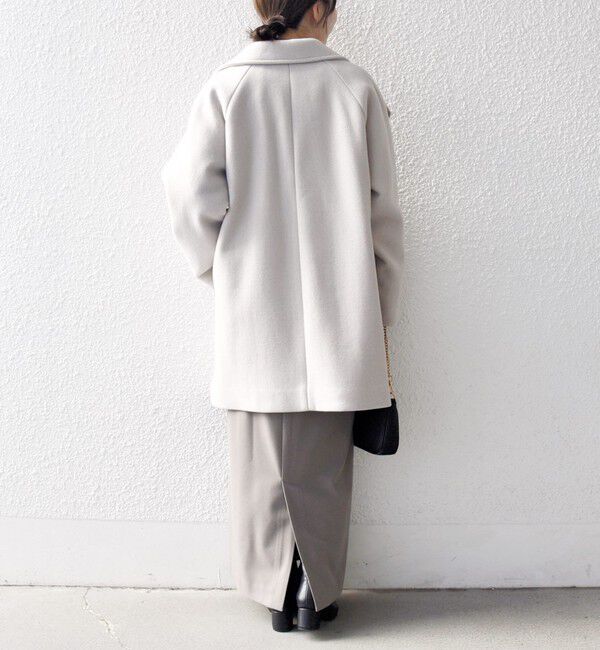 SHIPS any「《一部追加予約》【WEB限定】PURE WOOL スタンド & テーラード ハーフ コート」|その他|