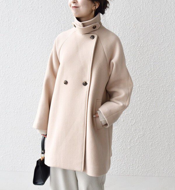 SHIPS any「《一部追加予約》【WEB限定】PURE WOOL スタンド & テーラード ハーフ コート」|その他|