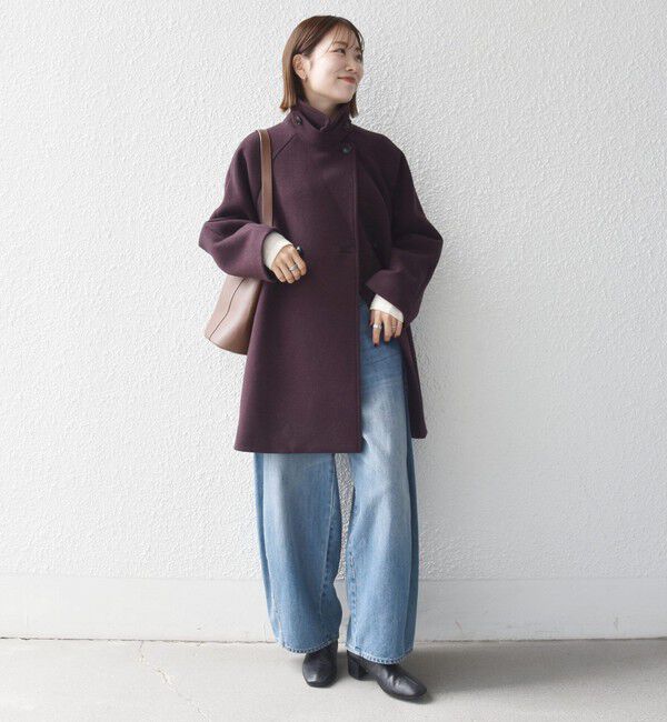 SHIPS any「《一部追加予約》【WEB限定】PURE WOOL スタンド & テーラード ハーフ コート」|その他|