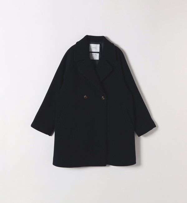 SHIPS any「《一部追加予約》【WEB限定】PURE WOOL スタンド & テーラード ハーフ コート」|その他|