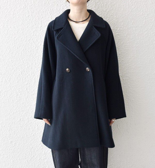 SHIPS any「《一部追加予約》【WEB限定】PURE WOOL スタンド & テーラード ハーフ コート」|その他|