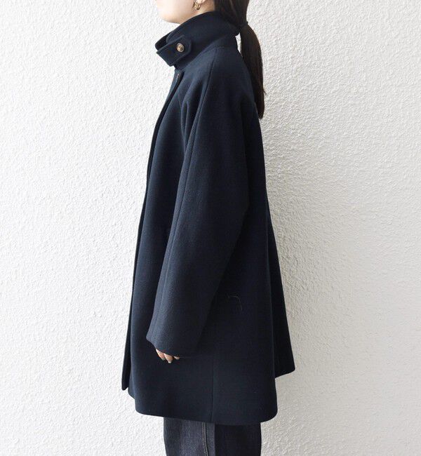 SHIPS any「《一部追加予約》【WEB限定】PURE WOOL スタンド & テーラード ハーフ コート」|その他|