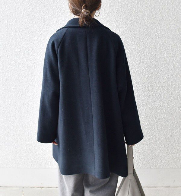SHIPS any「《一部追加予約》【WEB限定】PURE WOOL スタンド & テーラード ハーフ コート」|その他|