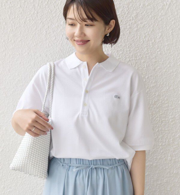 SHIPS for women「【SHIPS別注】LACOSTE:〈洗濯機可能〉ポロシャツ」|ポロシャツ|ホワイト