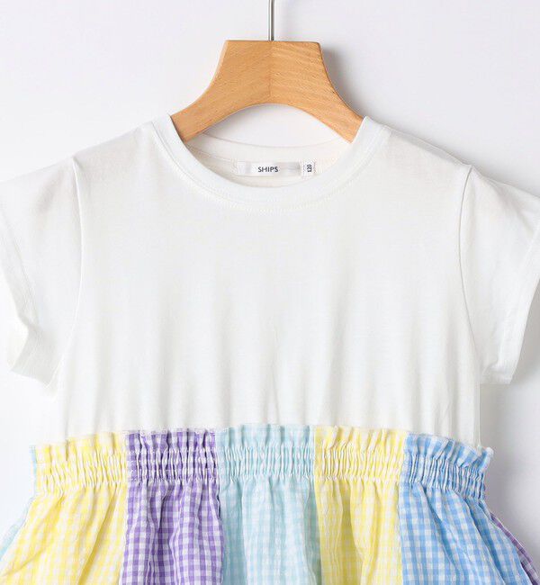 SHIPS KIDS「SHIPS KIDS:80～90cm / パネル 切替 ワンピース」|ワンピース|