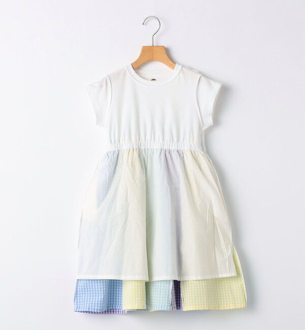 SHIPS KIDS「SHIPS KIDS:80～90cm / パネル 切替 ワンピース」|ワンピース|