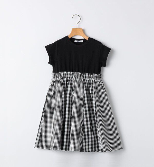 SHIPS KIDS「SHIPS KIDS:80～90cm / パネル 切替 ワンピース」|ワンピース|ブラック