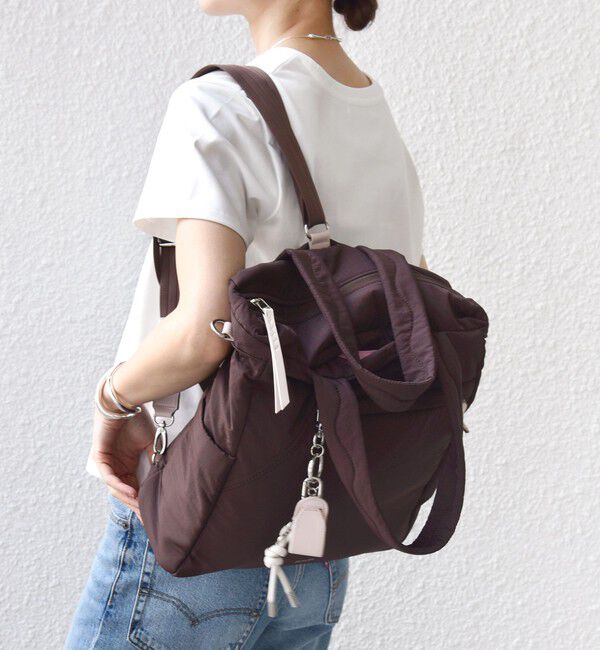 SHIPS for women「【WEB限定/SHIPS別注】BEAURE:〈撥水〉マルチウェイ チャーム 付き バッグ」|トートバッグ|ブラウン