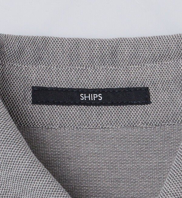 SHIPS「【WEB限定】〈吸水速乾・手洗い可能〉シャンブレー レギュラー ロングスリーブ ポロシャツ」|ポロシャツ|