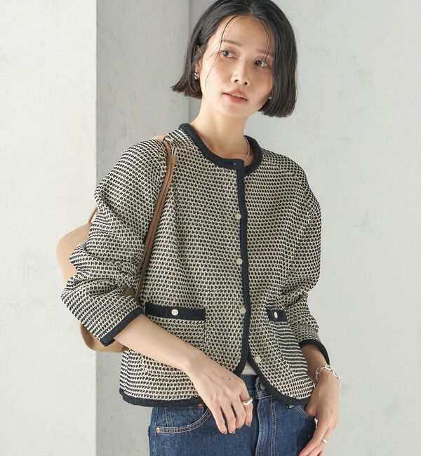 SHIPS for women「《予約》〈手洗い可能〉ジャカード モール カーディガン 26AW」|カーディガン|
