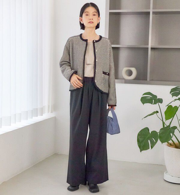 SHIPS for women「《予約》〈手洗い可能〉ジャカード モール カーディガン 26AW」|カーディガン|