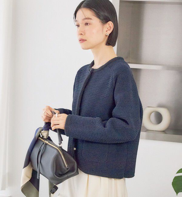 SHIPS for women「《予約》〈手洗い可能〉ジャカード モール カーディガン 26AW」|カーディガン|