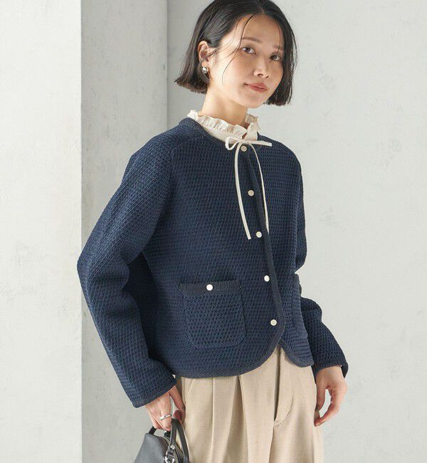 SHIPS for women「《予約》〈手洗い可能〉ジャカード モール カーディガン 26AW」|カーディガン|