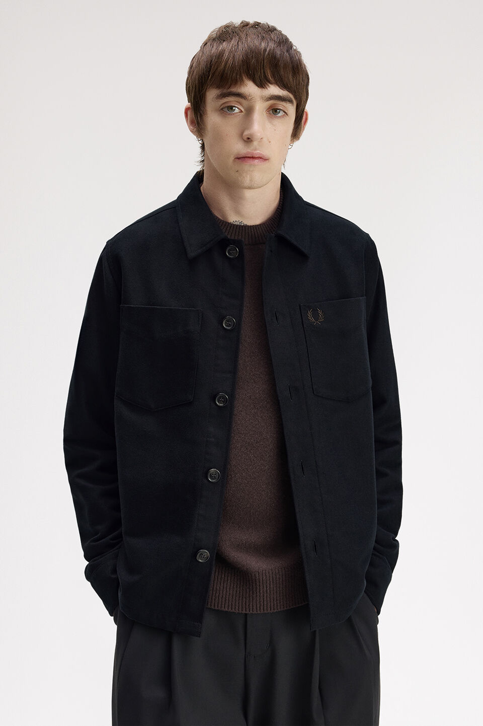 FRED PERRY 「FRED PERRY／Brushed Twill Overshirt／コットンツイルオーバーシャツ」|シャツ・ブラウス|