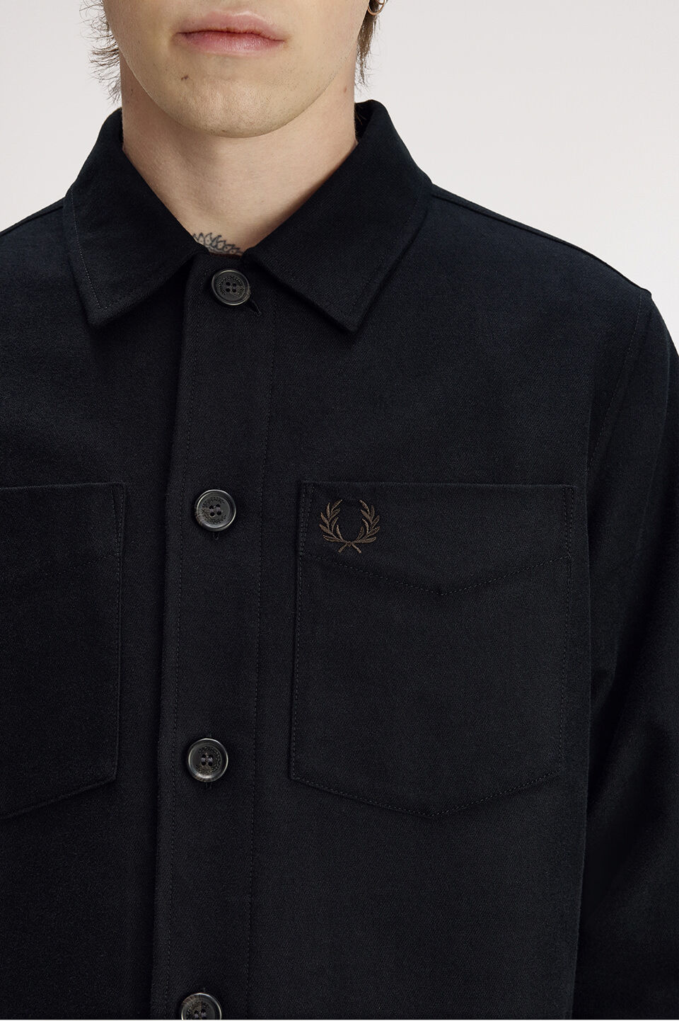 FRED PERRY 「FRED PERRY／Brushed Twill Overshirt／コットンツイルオーバーシャツ」|シャツ・ブラウス|