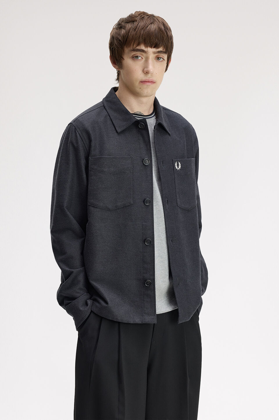 FRED PERRY 「FRED PERRY／Brushed Twill Overshirt／コットンツイルオーバーシャツ」|シャツ・ブラウス|