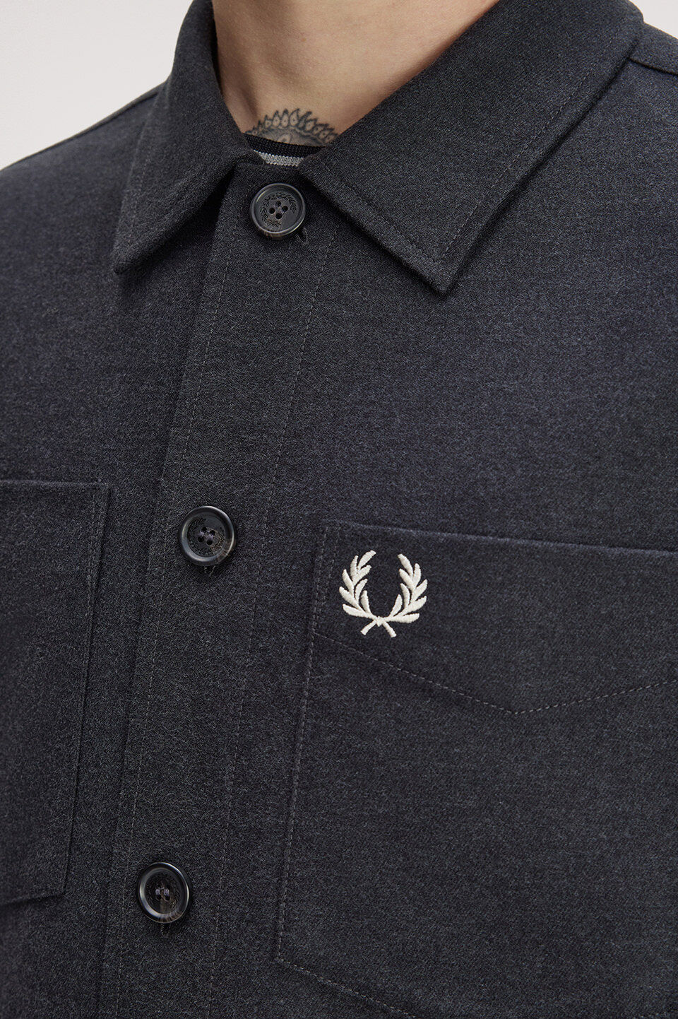 FRED PERRY 「FRED PERRY／Brushed Twill Overshirt／コットンツイルオーバーシャツ」|シャツ・ブラウス|