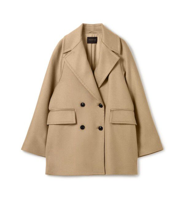 TOMORROWLAND collection「ウェービーカシミヤ ラグランショートコート」|ピーコート|45 キャメル