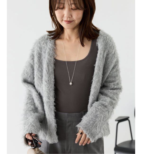 Plage「《予約》Shaggy fur カーディガン」|カーディガン|グレーA