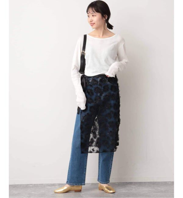 SLOBE IENA「《追加8》miller SLOBE別注 SHEER RIB クルーネック」|Tシャツ・カットソー|