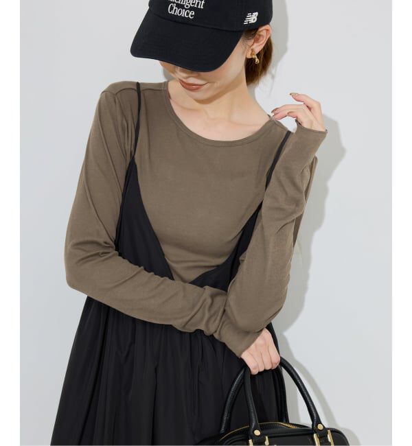 SLOBE IENA「《追加8》miller SLOBE別注 SHEER RIB クルーネック」|Tシャツ・カットソー|