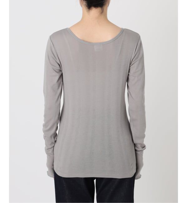 SLOBE IENA「《追加8》miller SLOBE別注 SHEER RIB クルーネック」|Tシャツ・カットソー|