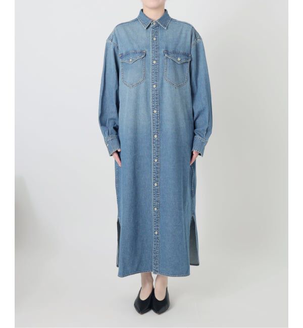 SLOBE IENA「《シリーズあり》LEDENIM BDU デニムシャツワンピース」|ワンピース|