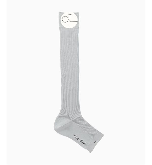 EDIFICE「CONLEAD(コンリード) Silk Rib Long Open Toe」|ソックス|グレーB