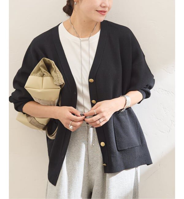 JOURNAL STANDARD「《WEB限定予約》ウォッシャブルTEXBRID Vネックカーディガン」|カーディガン|ブラック