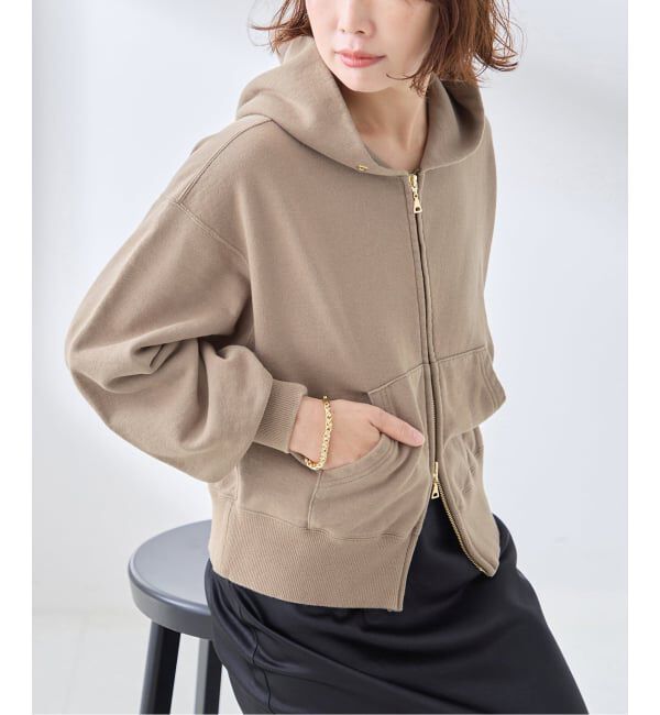 journal standard L'essage「スウェットジップフーディ」|パーカー|キャメル A