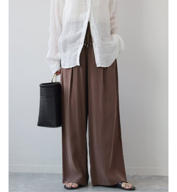 JOURNAL STANDARD relume「《追加》フィブリルインタックイージーパンツ」|その他|ブラウン