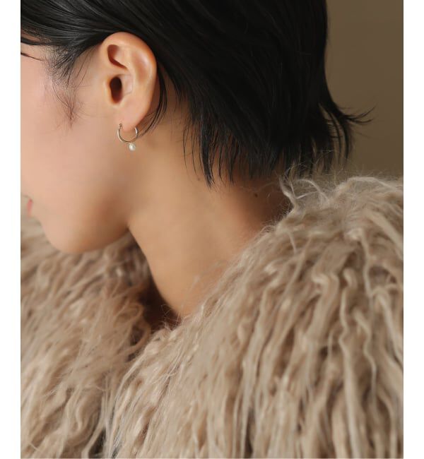 Lilas by Spick&Span「《WEB限定》パールフープピアスM K10（両耳）」|ピアス|