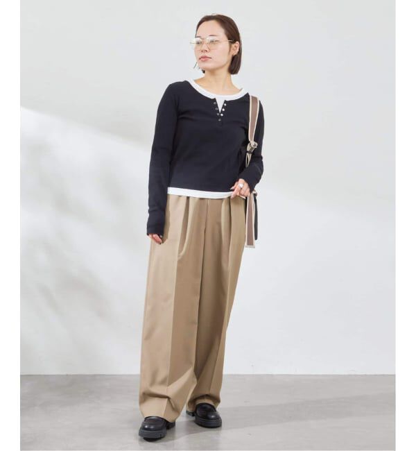 U by SPICK&SPAN「《追加 / 新色》フェイクレイヤードガーゼフライストップス」|Tシャツ・カットソー|