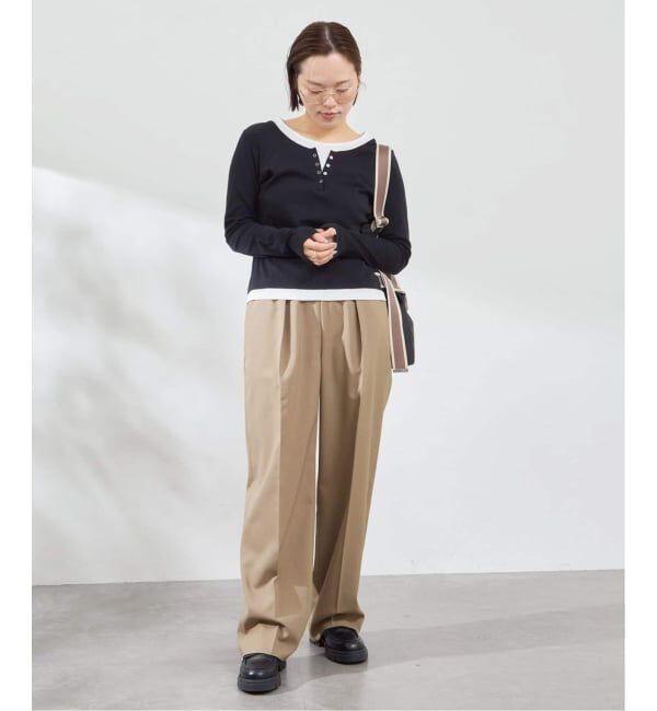 U by SPICK&SPAN「《追加 / 新色》フェイクレイヤードガーゼフライストップス」|Tシャツ・カットソー|