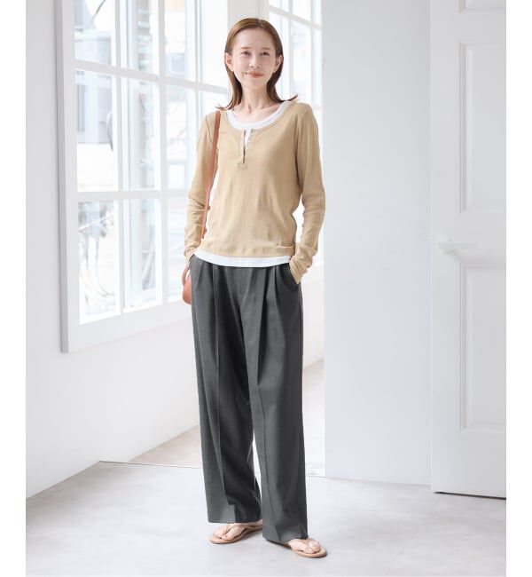 U by SPICK&SPAN「《追加 / 新色》フェイクレイヤードガーゼフライストップス」|Tシャツ・カットソー|