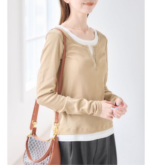 U by SPICK&SPAN「《追加 / 新色》フェイクレイヤードガーゼフライストップス」|Tシャツ・カットソー|