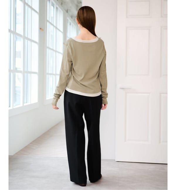 U by SPICK&SPAN「《追加 / 新色》フェイクレイヤードガーゼフライストップス」|Tシャツ・カットソー|