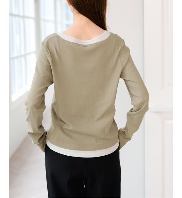 U by SPICK&SPAN「《追加 / 新色》フェイクレイヤードガーゼフライストップス」|Tシャツ・カットソー|