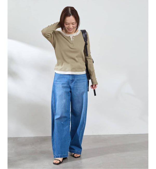 U by SPICK&SPAN「《追加 / 新色》フェイクレイヤードガーゼフライストップス」|Tシャツ・カットソー|
