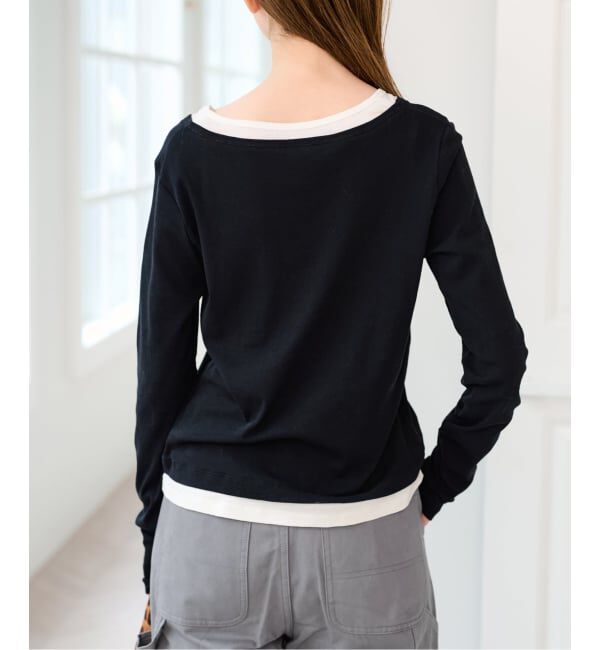 U by SPICK&SPAN「《追加 / 新色》フェイクレイヤードガーゼフライストップス」|Tシャツ・カットソー|