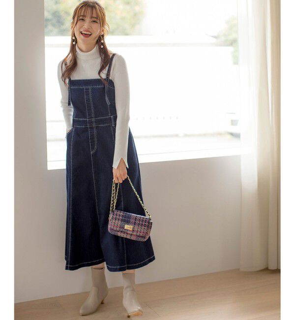 ANY SIS「【洗える】ストレッチライトデニム ワンピース」|ワンピース|